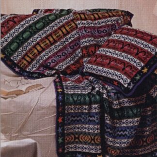 Zodiac Fair Isle Afghan and Pillow Knitting Pattern - Vintage PDF