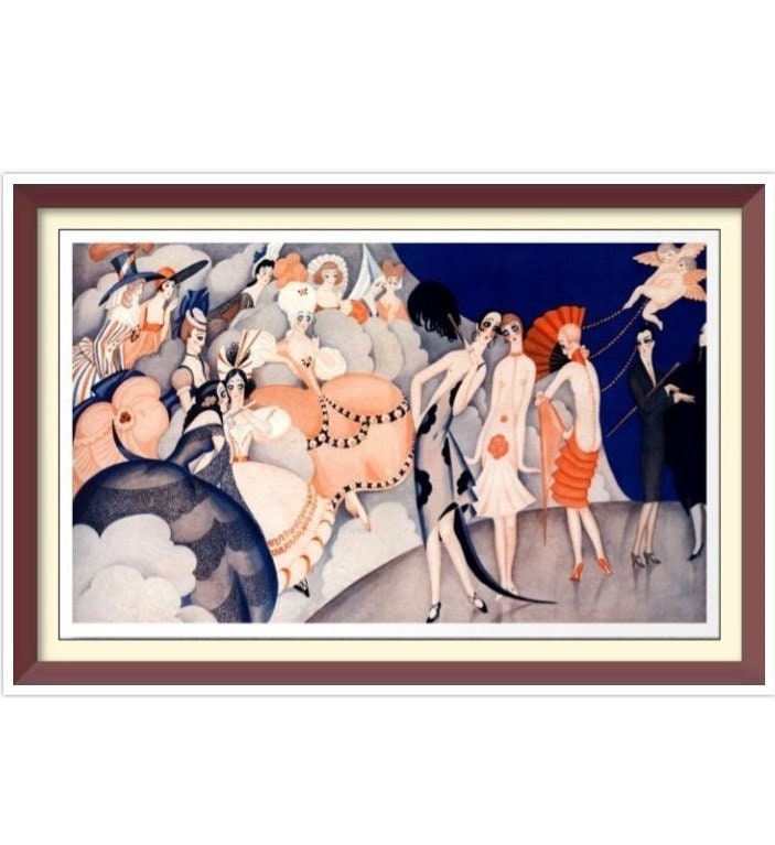 Gerda Wegener Fashion Show Cross Stitch Pattern (PDF Download)