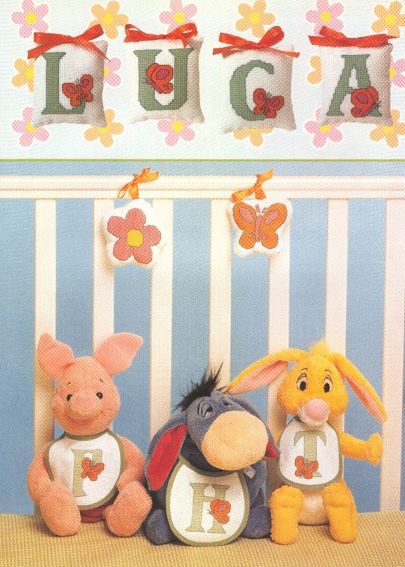 Winnie the Pooh Cross Stitch Pattern: Vintage Italian PDF (Digital Download) - Image 2