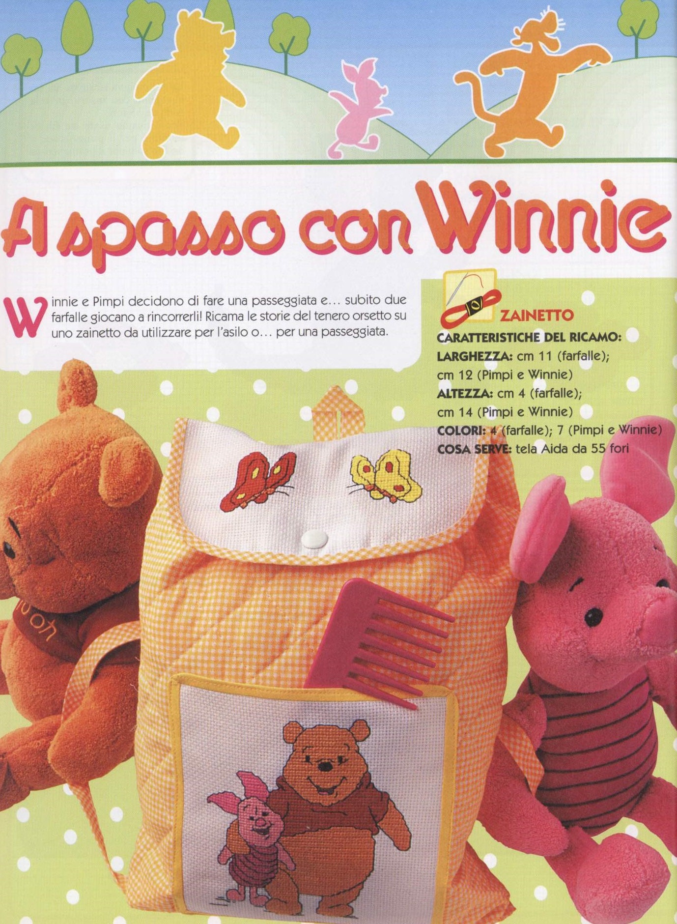 Winnie the Pooh Cross Stitch Pattern: Vintage Italian PDF (Digital Download) - Image 8