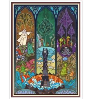 Cross Stitch Pattern Stained Glass PDF Counted Vintage Full Cross Stitches 4 Sizes