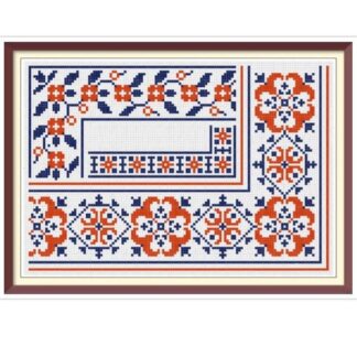 Antique Borders Cross Stitch Pattern: 19th Century Sampler (PDF)