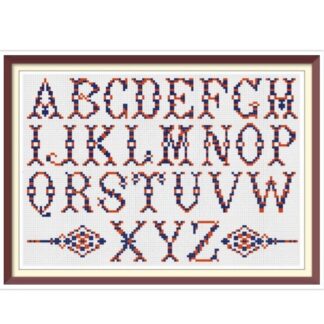 Alphabet Cross Stitch Pattern: Antique 19th Century Sampler (PDF)