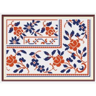 Antique Floral Borders Cross Stitch Pattern: 19th Century Sampler (PDF)