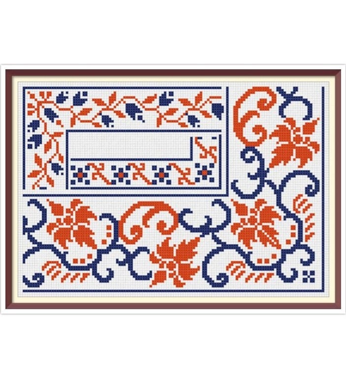 Antique Borders Cross Stitch Pattern: 19th Century Sampler (PDF)