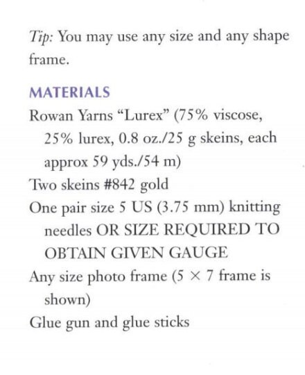 Vintage Leaf Photo Frame Knitting Pattern - Country Home Decor (PDF) - Image 2