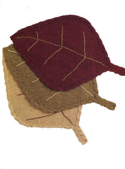 Vintage Cable Leaf Knit Place Mat & Pillow Pattern (PDF)