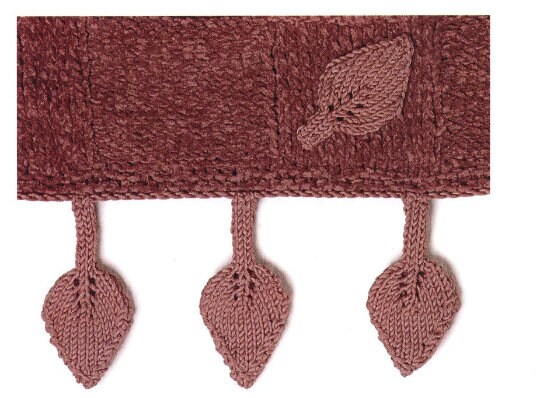 Textural Leaf Afghan and Pillow Knitting Pattern - Vintage PDF - Image 4