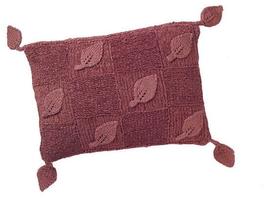 Textural Leaf Afghan and Pillow Knitting Pattern - Vintage PDF - Image 5