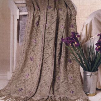 Diamond Lace Floral Afghan Knitting Pattern: Vintage Country Decor (PDF)