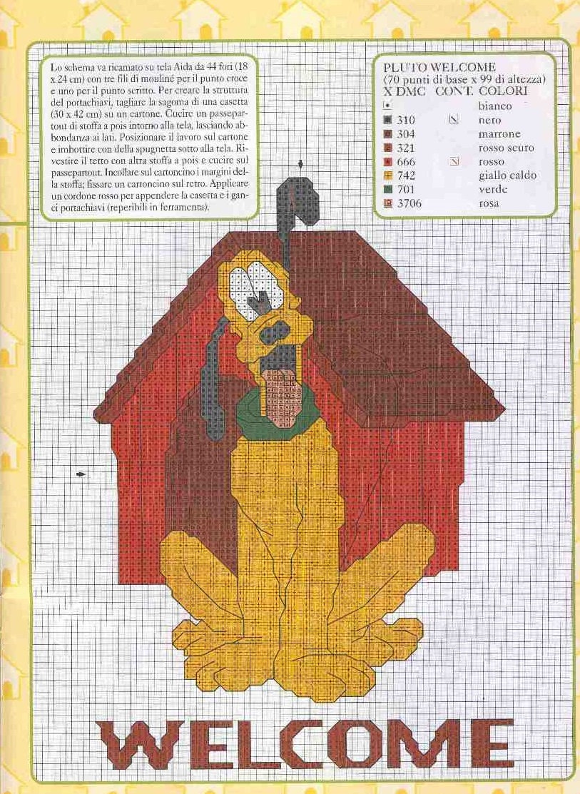 Winnie the Pooh Cross Stitch Pattern: Vintage Italian PDF (Digital Download) - Image 5