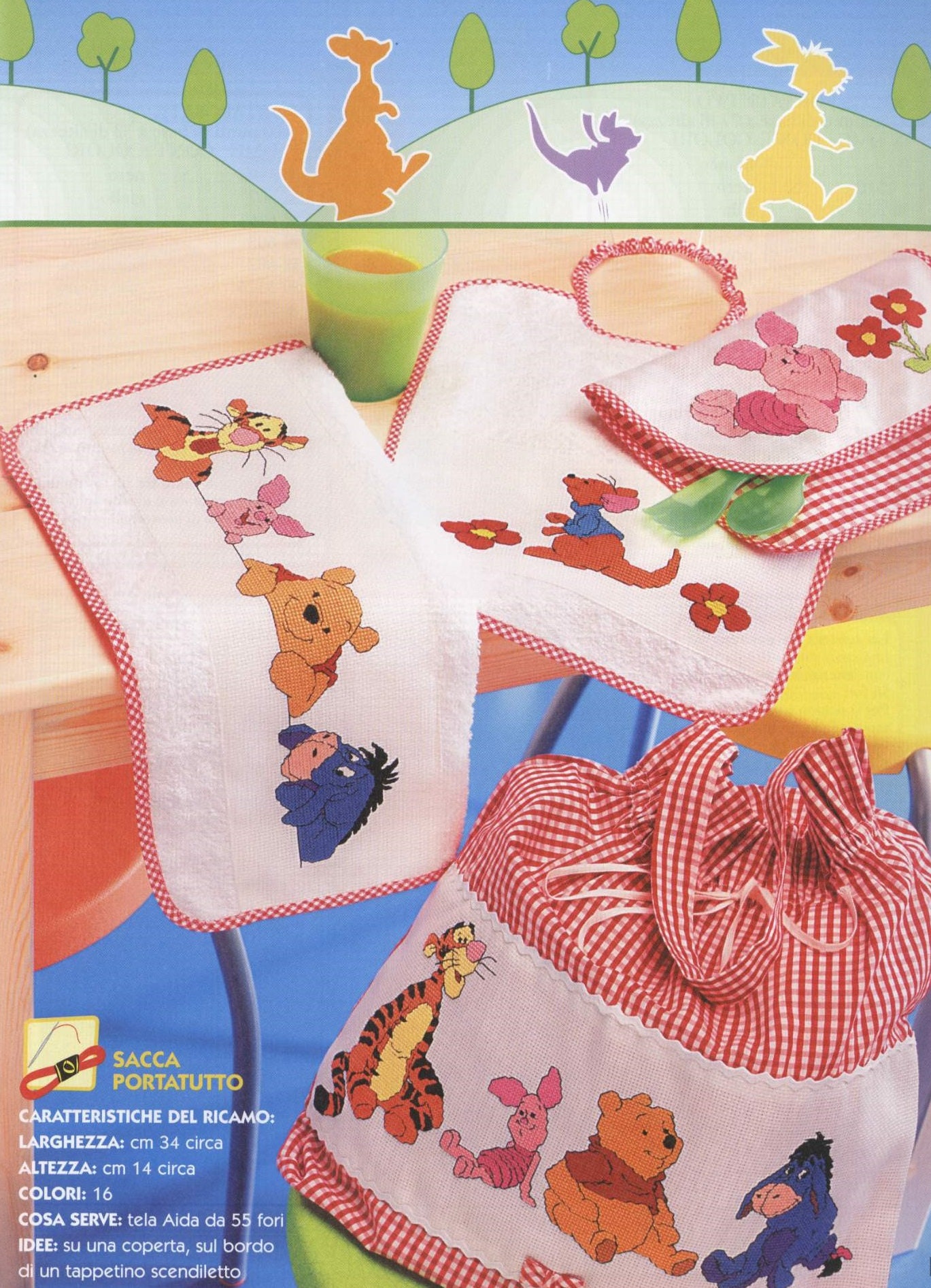 Winnie the Pooh Cross Stitch Pattern: Vintage Italian PDF (Digital Download) - Image 7