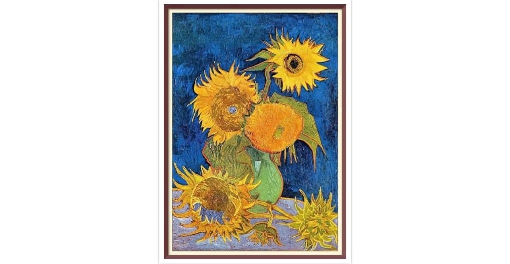 Van Gogh Sunflowers Cross Stitch Pattern: Vintage Art (PDF)