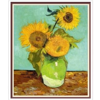 Van Gogh Sunflowers Cross Stitch Pattern: Vintage Floral Art (PDF)
