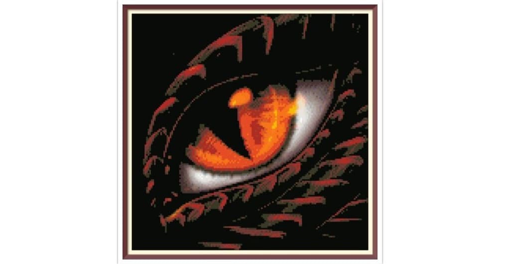 Dragon's Eye Cross Stitch Pattern: Vintage Counted Design (PDF)