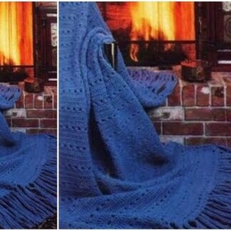Blue Skies Afghan Crochet Pattern: Vintage Country Home Decor (PDF)