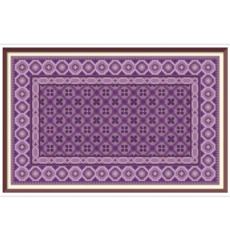 Dolls Rug Cross Stitch Pattern: Miniature Oriental Carpet Embroidery (PDF Download)