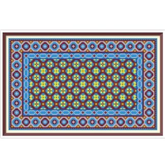 Miniature Oriental Rug Cross Stitch Pattern: Dollhouse Carpet (PDF Download)