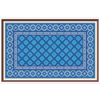 Cross Stitch Pattern: Miniature Oriental Rug for Dollhouse (PDF Download) - 1510 Reproduction