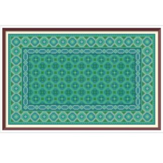 Cross Stitch Doll Rug Pattern: Miniature Oriental Carpet (PDF Download)