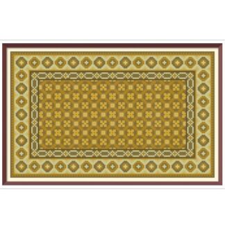 Cross Stitch Doll Rug Pattern: Miniature Oriental Carpet (PDF Download)