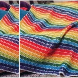 Rainbow Ripple Afghan Crochet Pattern: Vintage Home Decor (PDF)