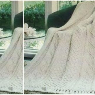 Fisherman Knit Afghan Pattern: Vintage Aran Isles, Country Decor (PDF)