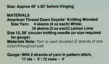 Knitted Lemon Lime Afghan Pattern: Vintage Country Home Decor (PDF) - Image 3