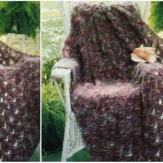 Knitted Mohair Criss Cross Afghan Pattern - Vintage Home Decor (PDF)