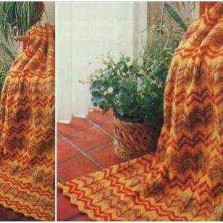 Knitted Ripple Afghan Pattern: Vintage Country Home Decor (PDF)