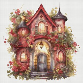 Cottage in Flowers Cross Stitch Pattern: Magical House (PDF)