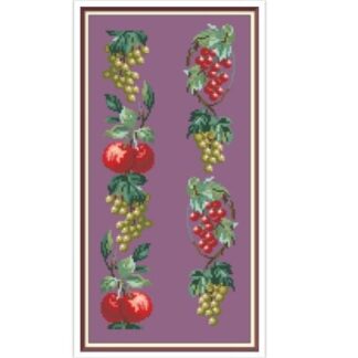 Antique Berry Cross Stitch Border Pattern: Berlin Embroidery (PDF)