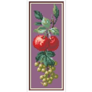 Antique Berry Cross Stitch Border Pattern: Berlin Embroidery (PDF)