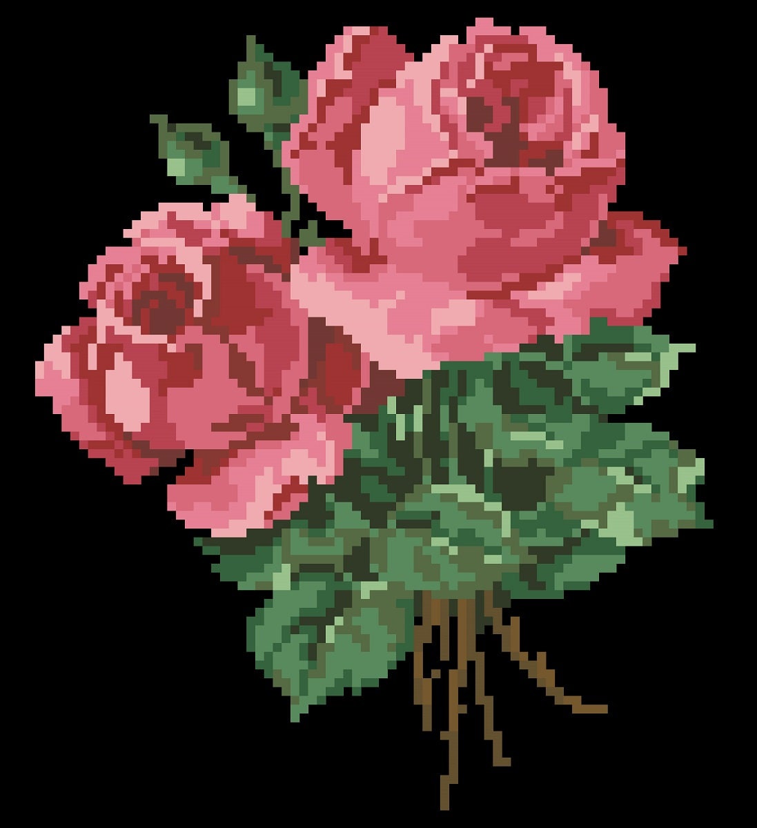 Roses Cross Stitch Pattern: Antique Floral Bouquet (PDF Pattern) - Image 3