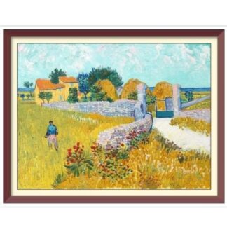 Van Gogh Farmhouse in Provence Cross Stitch Pattern: Vintage Art (PDF)