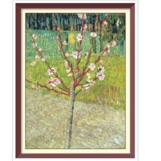 Van Gogh's Flowering Almond Tree Cross Stitch Pattern: Vintage Art (PDF)