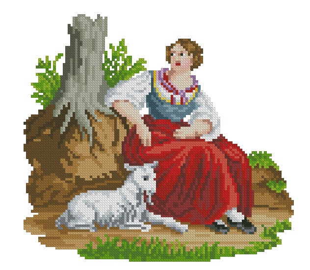 Heinrich Kuhn Cross Stitch Pattern - PDF Counted Antique Cross Stitches - Berlin Embroidery 1867 - Image 2