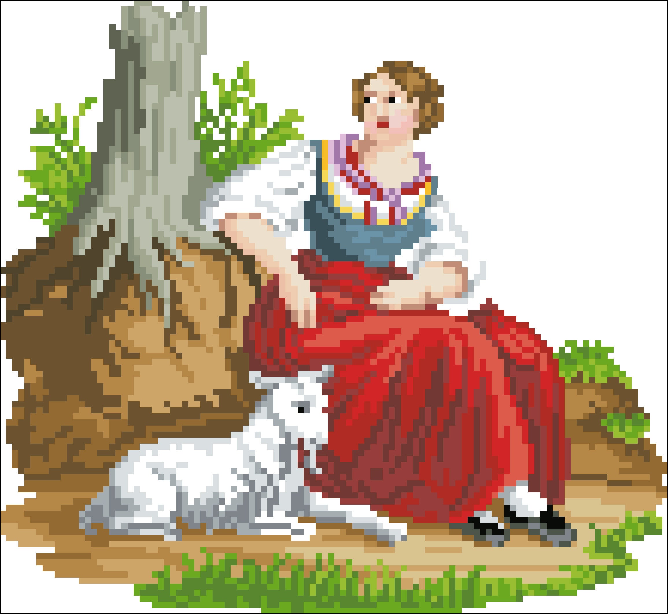 Heinrich Kuhn Cross Stitch Pattern - PDF Counted Antique Cross Stitches - Berlin Embroidery 1867 - Image 3