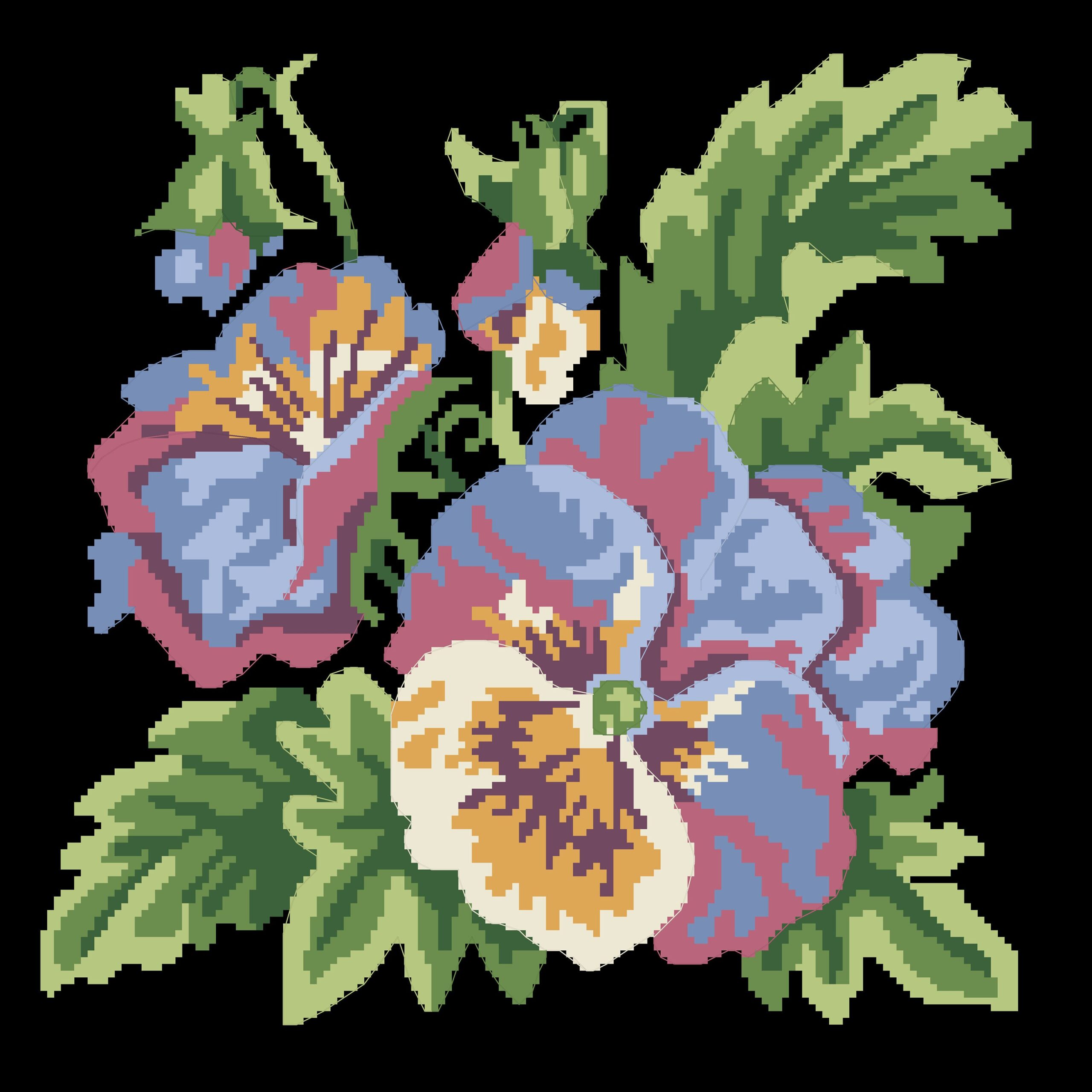 Anyutki Flower Cross Stitch Pattern - PDF Counted Antique Cross Stitches - Berlin Embroidery - Image 4