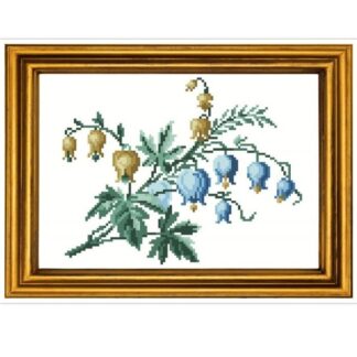 Antique Flowers Cross Stitch Pattern: Lavender Mist Berlin Embroidery (PDF)