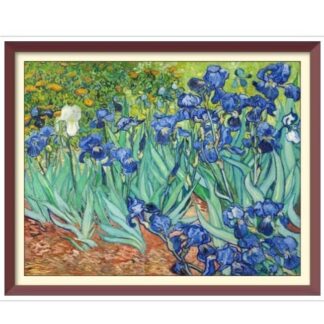 Van Gogh Irises Cross Stitch Pattern: Vintage Counted PDF (5 Sizes)