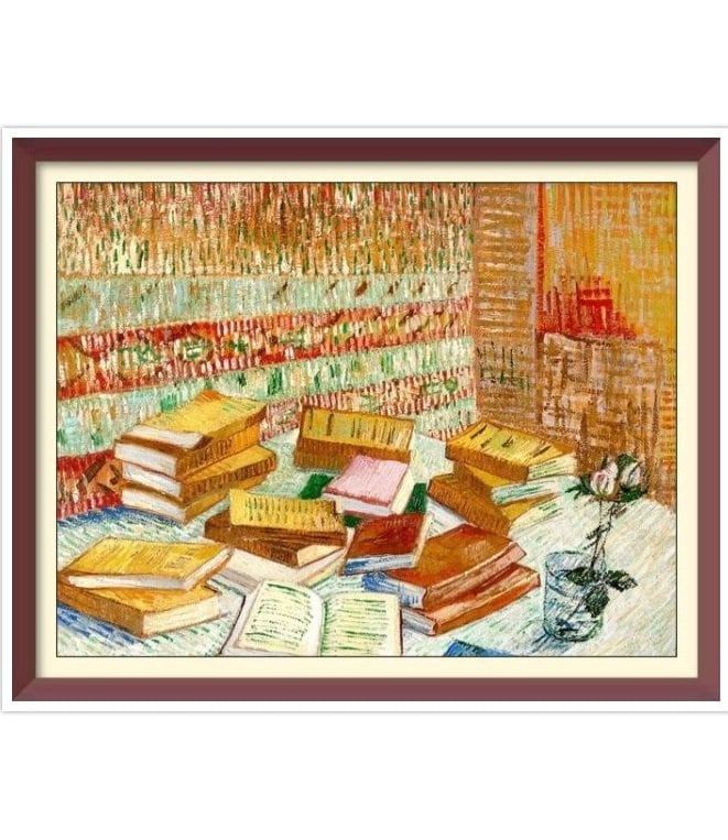 Van Gogh Parisian Novels Cross Stitch Pattern: Vintage Art (PDF)