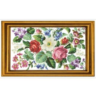 Victorian Flowers - Cross Stitch Pattern - PDF Counted Antique Cross Stitches - Berlin Embroidery