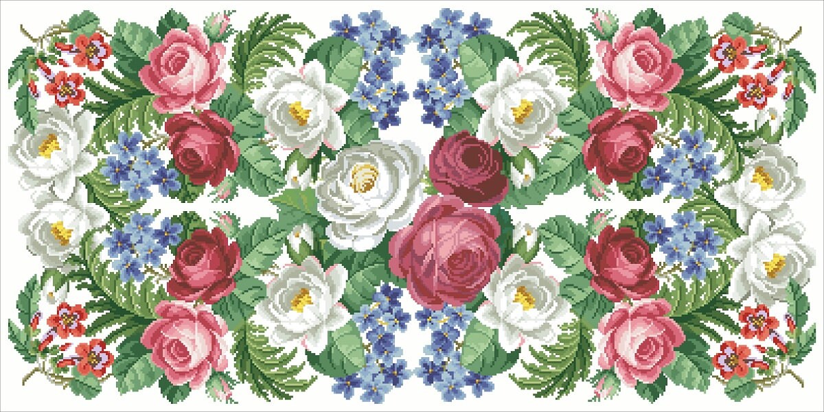 Tapestry Cross Stitch Pattern - PDF Counted Antique Cross Stitches - Berlin Embroidery - Image 3