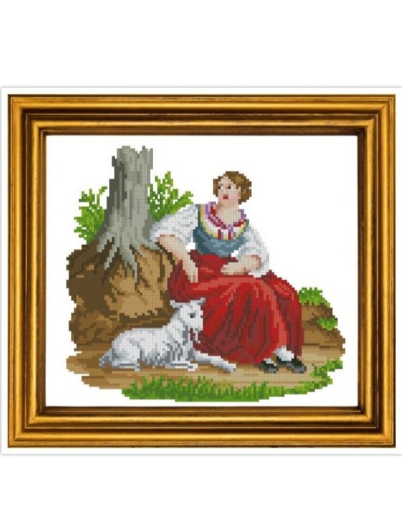Heinrich Kuhn Cross Stitch Pattern - PDF Counted Antique Cross Stitches - Berlin Embroidery 1867