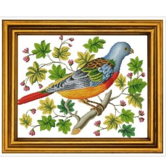 A Bird on a Branch Cross Stitch Pattern - PDF Counted Antique Cross Stitches - Berlin Embroidery