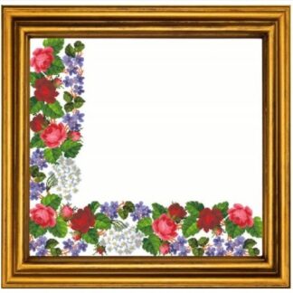 Floral Corner Cross Stitch Pattern: Antique Berlin Embroidery (PDF)