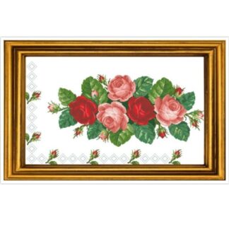 Antique Floral Cross Stitch Pattern: Berlin Embroidery Border (PDF)