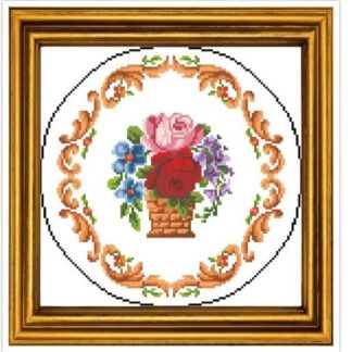 Antique Floral Cross Stitch Pattern: Berlin Embroidery (PDF)