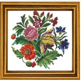 Antique Floral Cross Stitch Pattern: Berlin Embroidery (PDF)